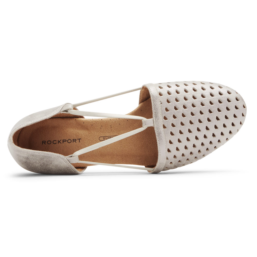 Sapatos Frouxos Rockport Mulher Branco - Reagan Perforated - 52476TFDP